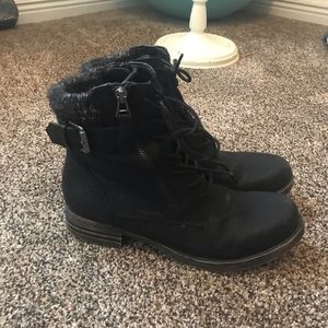 Black zip up boots